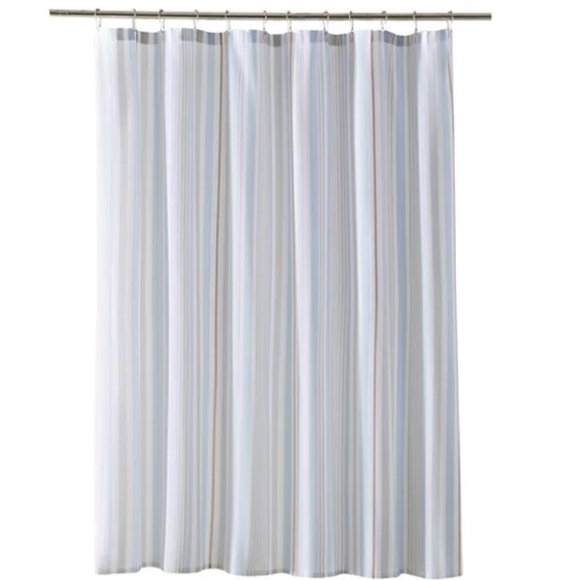 SONOMA SKYLAR STRIPED SHOWER CURTAIN 72 X 72 - Picture 1 of 4